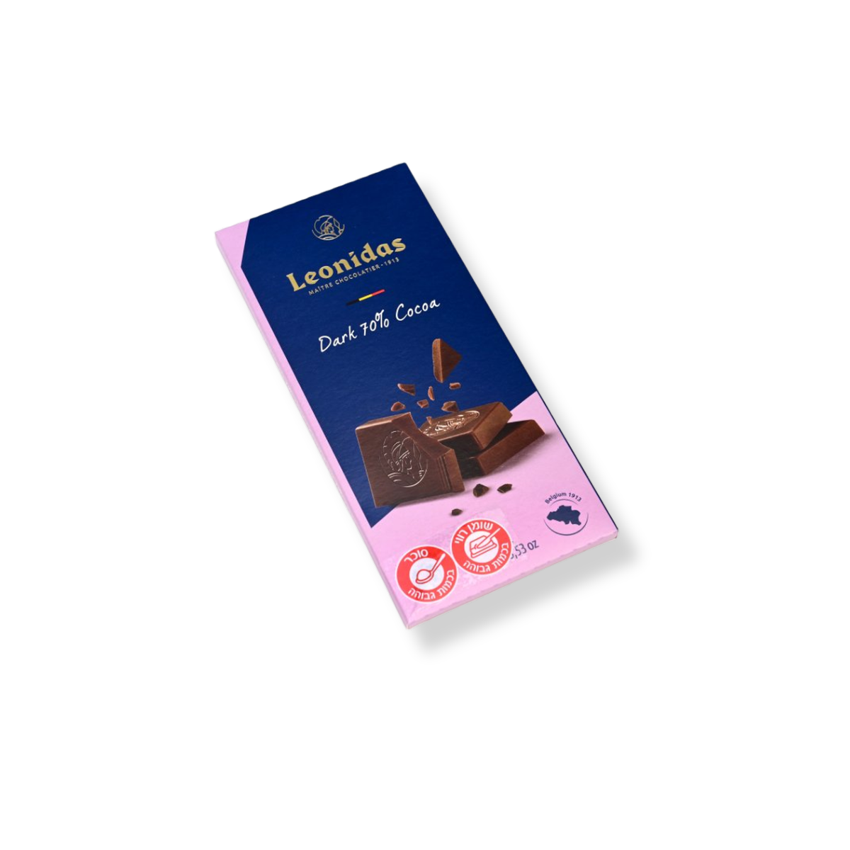 טבלת שוקולד מריר 70% לאונידס