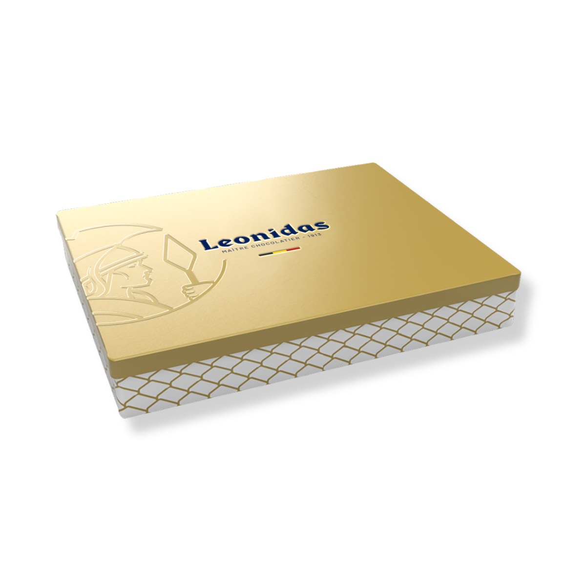 מארז שוקולד לאונידס מלבן לבן XL