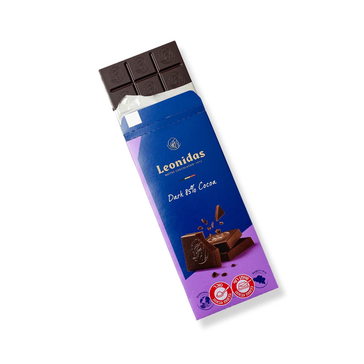 טבלת שוקולד מריר 85% לאונידס