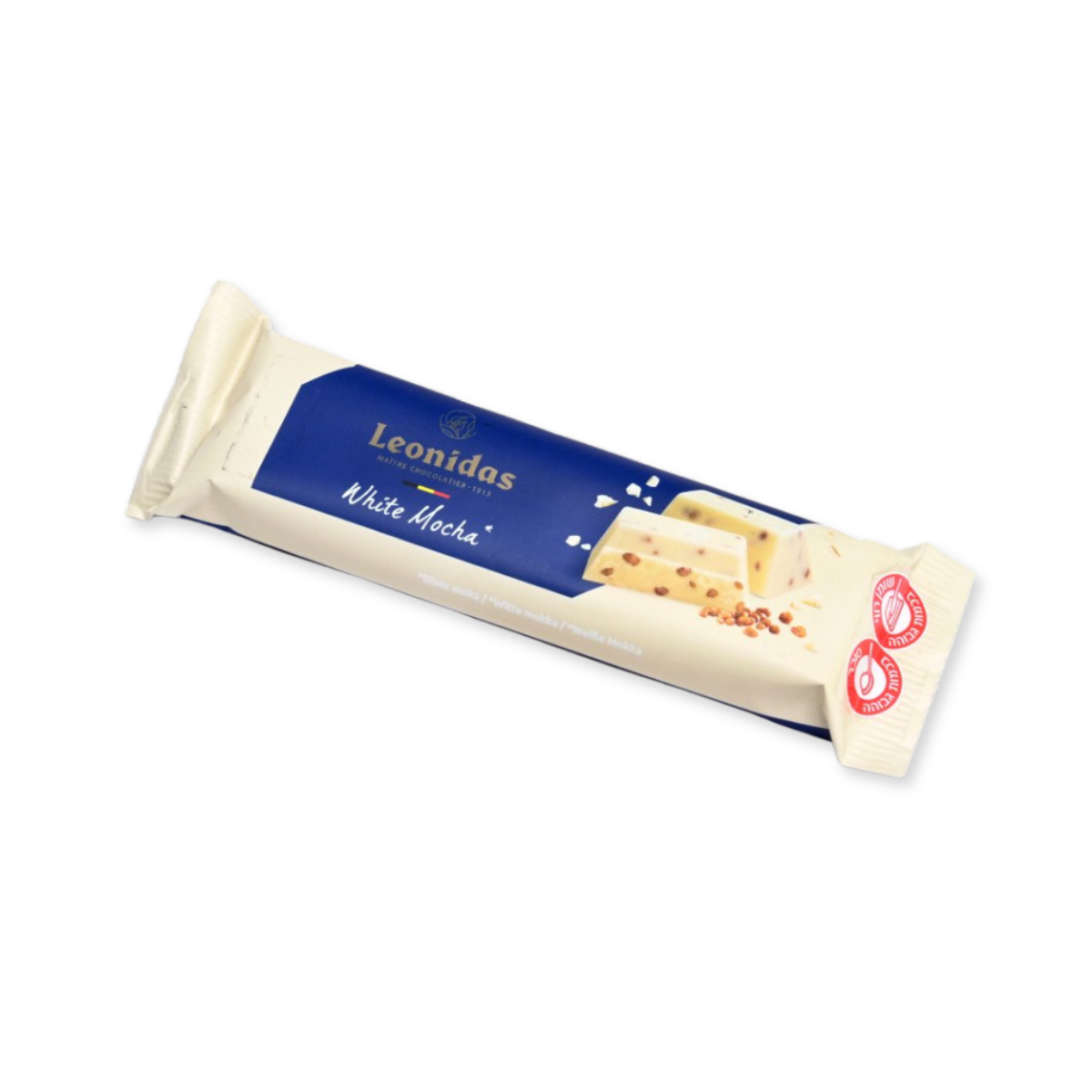 חטיף שוקולד לבן - מוקה וקרמל לאונידס