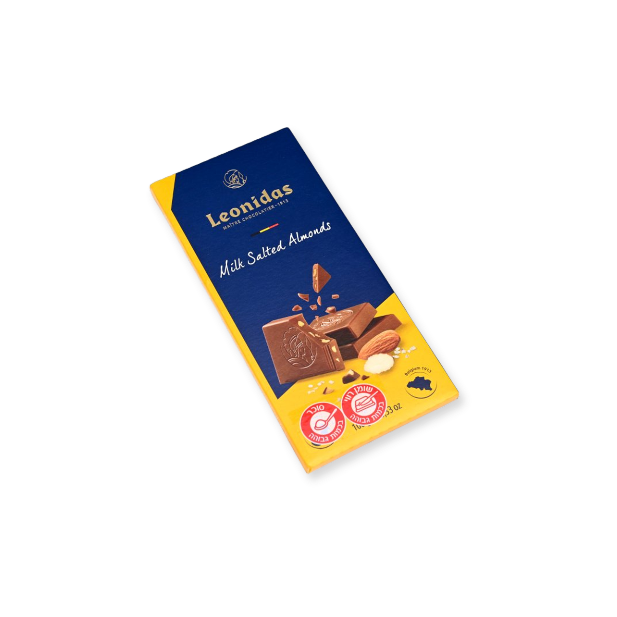 טבלת שוקולד חלב שקדים מלוחים לאונידס