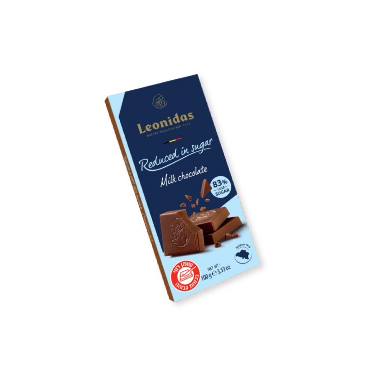 טבלת שוקולד חלב מופחת סוכר